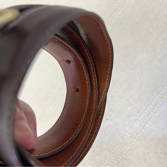 Coach Mocha Leather Belt Made in America Size 42 - Picture 11 of 11